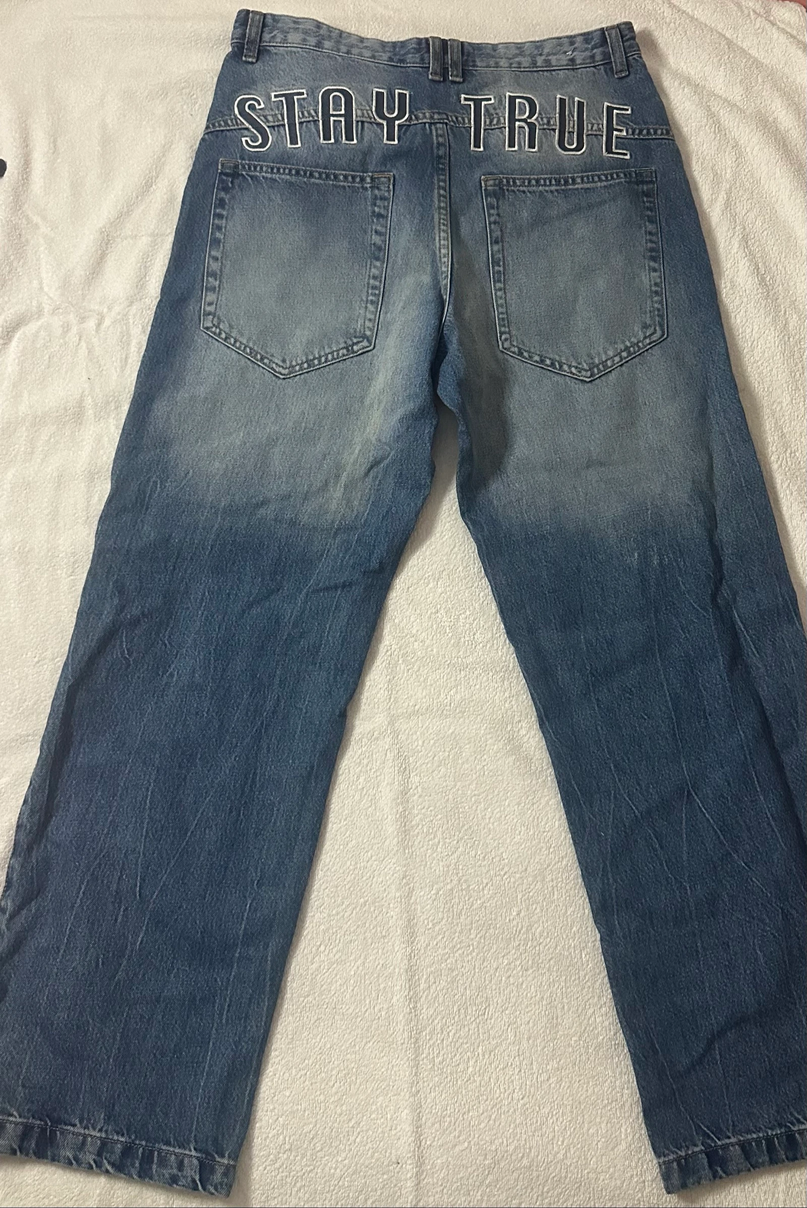 Bershka Wide Leg jeans met borduursels – Maat 38 – photo 2